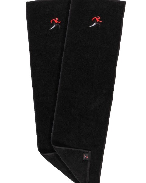 30x110  DoMeFit Mıknatıslı havlu spor ,fitness,gym antreman havlusu %100 pamuk Siyah renk , çift adet 