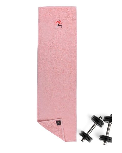 Mıknatıslı 30x110cm Spor Havlusu Fitness Havlusu Gym Antreman Havlusu %100 Pamuk Havlu Pembe 30 x 110