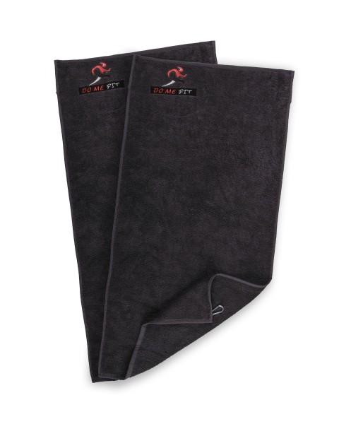 Mıknatıslı 50x100cm (İKİ ADET) Spor Havlusu Fitness Havlusu Gym Antreman Havlusu %100 Pamuk Havlu Antrasit 50 x 100