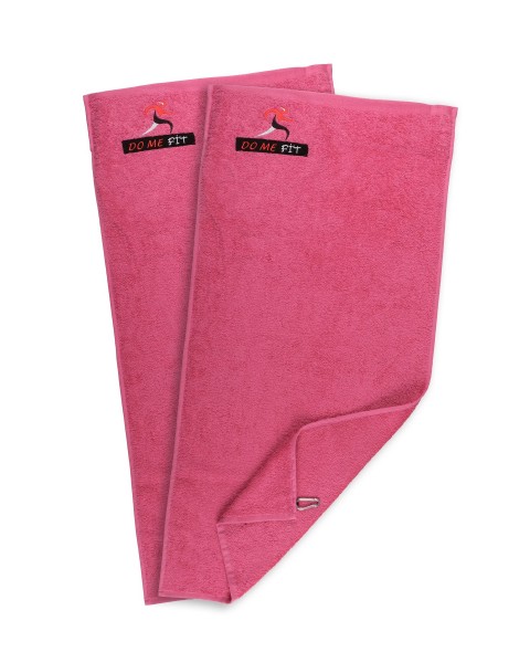 Mıknatıslı 50x100cm (İKİ ADET) Spor Havlusu Fitness Havlusu Gym Antreman Havlusu %100 Pamuk Havlu Fuşya 50 x 100