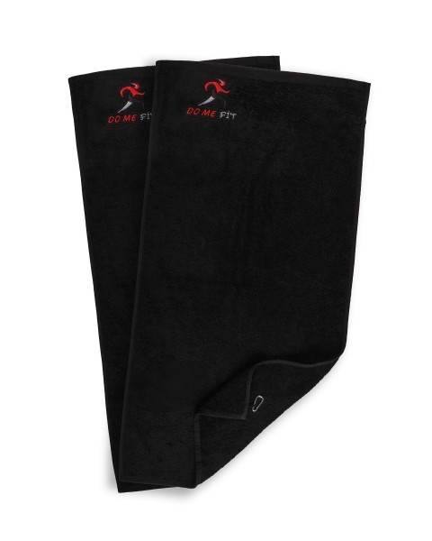 Mıknatıslı 50x100cm (İKİ ADET) Spor Havlusu Fitness Havlusu Gym Antreman Havlusu %100 Pamuk Havlu Siyah 50 x 100