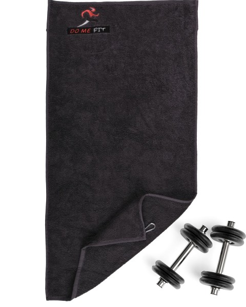 Mıknatıslı 50x100cm Spor Havlusu Fitness Havlusu Gym Antreman Havlusu %100 Pamuk Havlu Antrasit 50 x 100