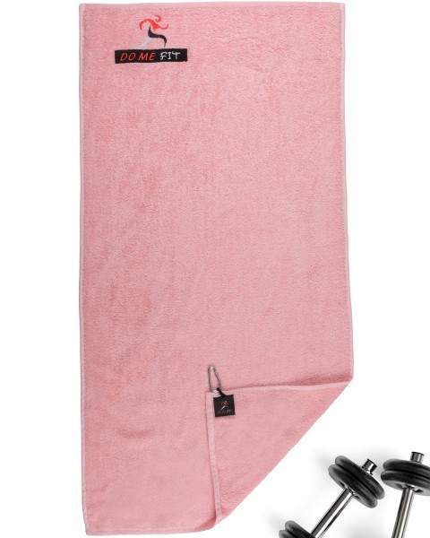 Mıknatıslı 50x100cm Spor Havlusu Fitness Havlusu Gym Antreman Havlusu %100 Pamuk Havlu Pembe 50 x 100
